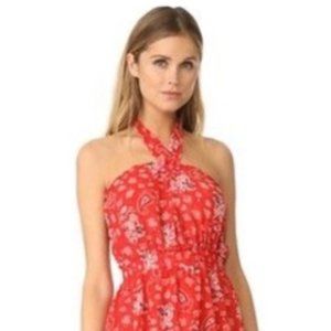 NWOT MISA Los Angeles Valeria Dress Paisley in Red
